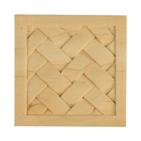 Osborne Wood Products 3 x 3 x 1/2 Small Basket Weave Block in Cherry 7650C